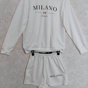 Woman's Milano Italia Sweatshirt with Shorts Size Small